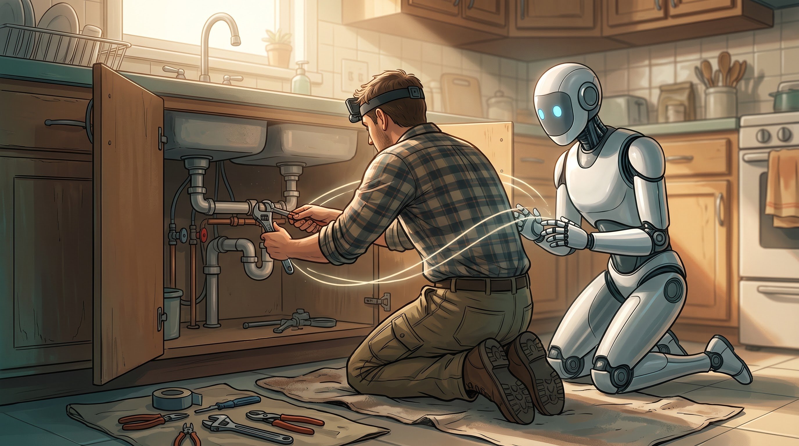 AI-bedrijf betaalt loodgieter en monteur om robots te leren klussen